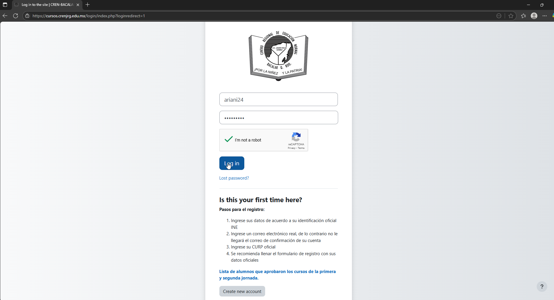 Iniciar sesión en la plataforma web