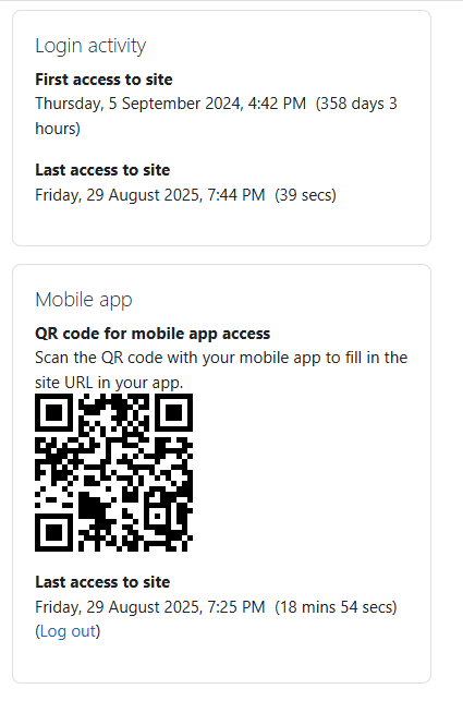 Módulo Mobile app con código QR